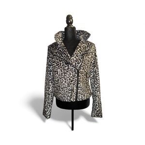 🔥 ROMEO + JULIET COUTURE Women's Black & Grey Crop Top Camo Jacket  Sz L 🔥